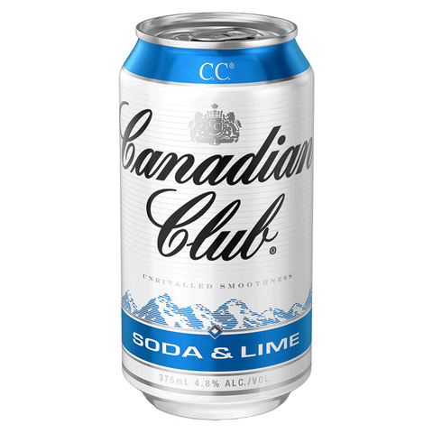 Canadian Club Soda & Lime 375ml