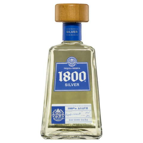 1800 Silver Tequila Blanco is made from 100% Weber Blue Agave which is then aged for 8-12 years and harvested at their peak.